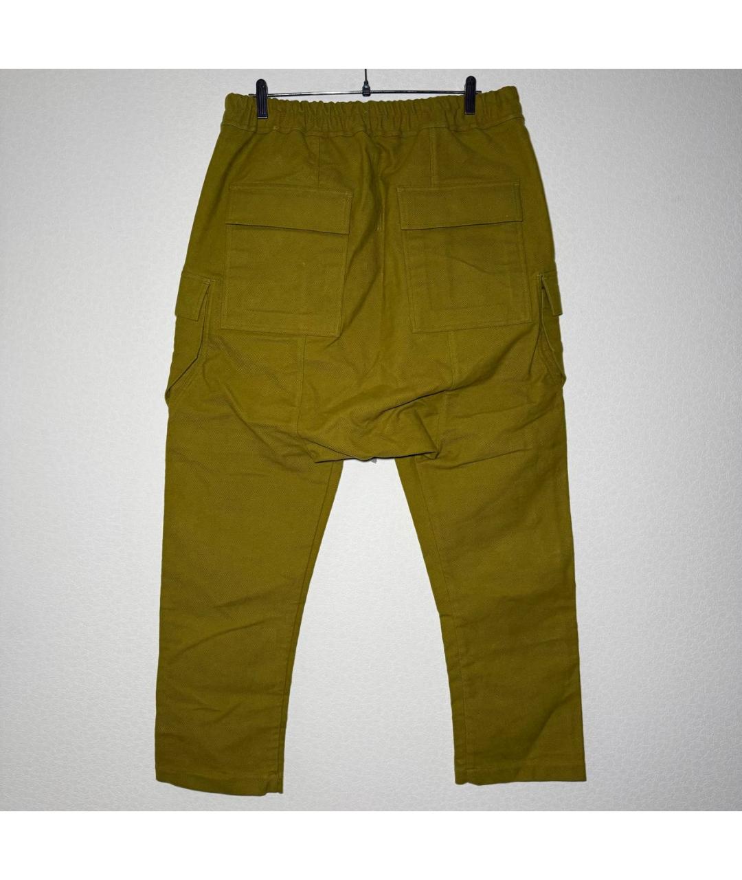 RICK OWENS Желтые повседневные брюки, фото 5