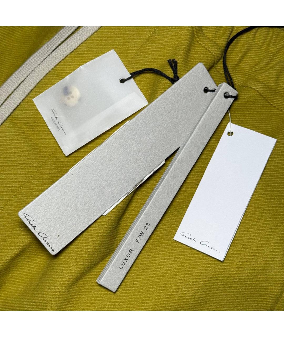 RICK OWENS Желтые повседневные брюки, фото 6