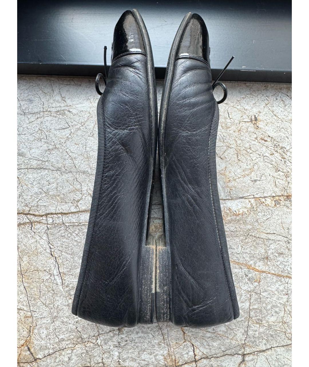 CHANEL Черные кожаные балетки, фото 6