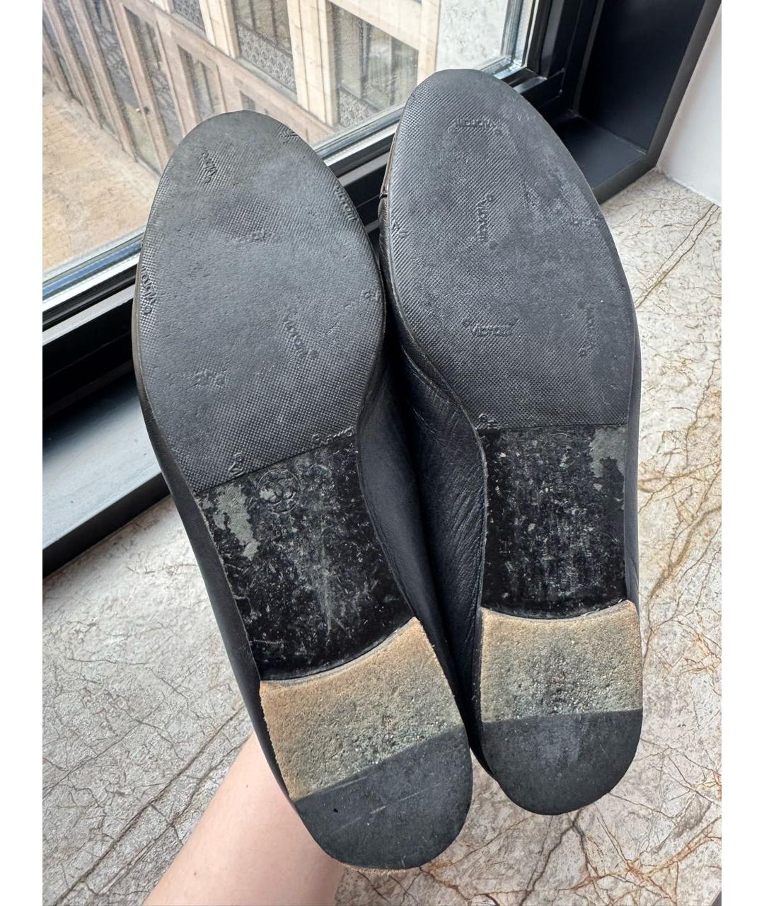 CHANEL Черные кожаные балетки, фото 5