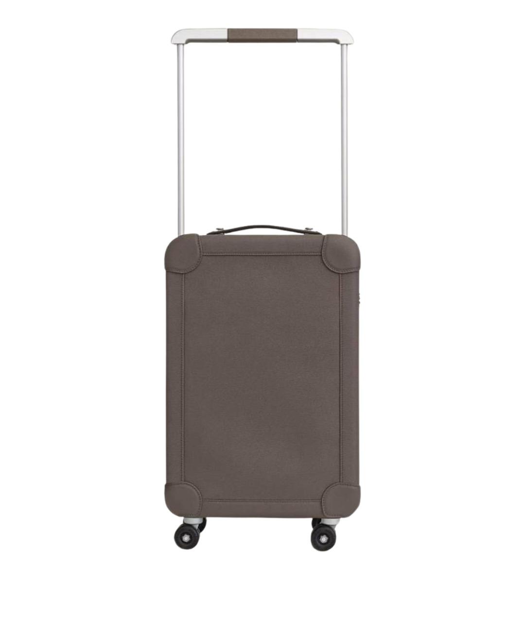 HERMES Серый кожаный чемодан, фото 1