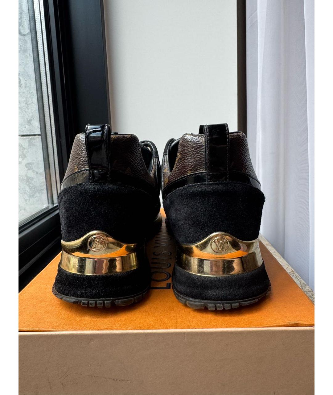 LOUIS VUITTON Черные кожаные кроссовки, фото 4