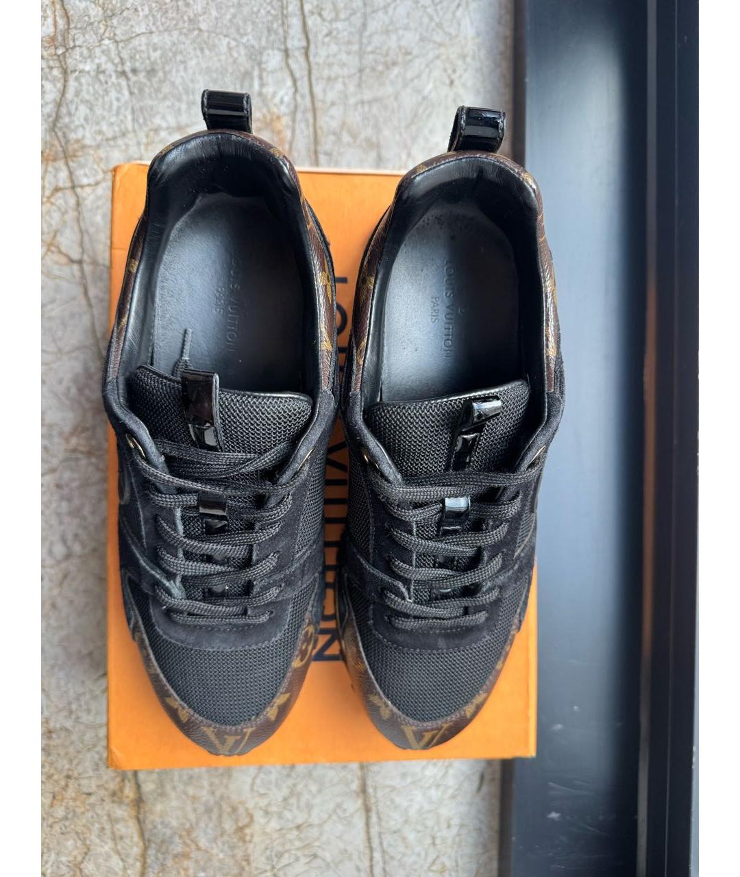 LOUIS VUITTON Черные кожаные кроссовки, фото 3