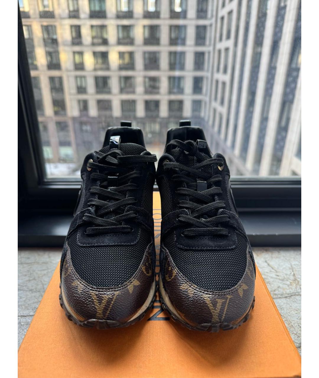 LOUIS VUITTON Черные кожаные кроссовки, фото 2