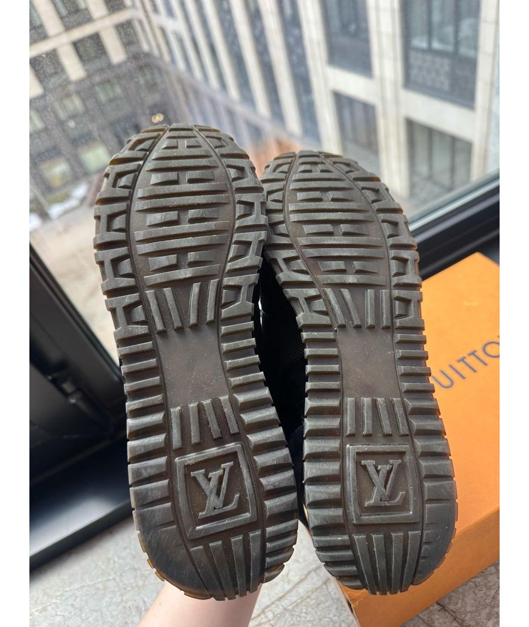 LOUIS VUITTON Черные кожаные кроссовки, фото 5