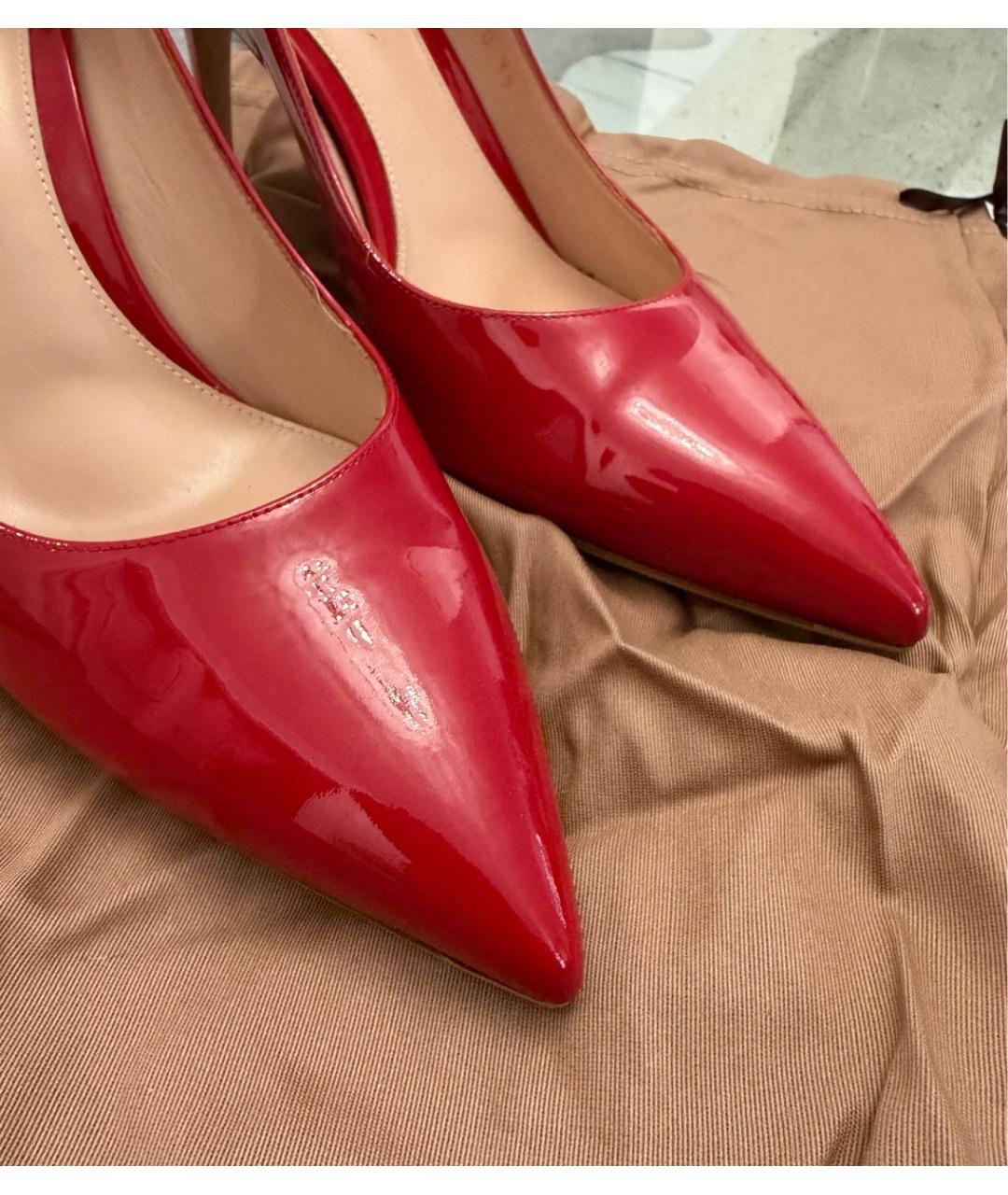 GIANVITO ROSSI Красные кожаные туфли, фото 6