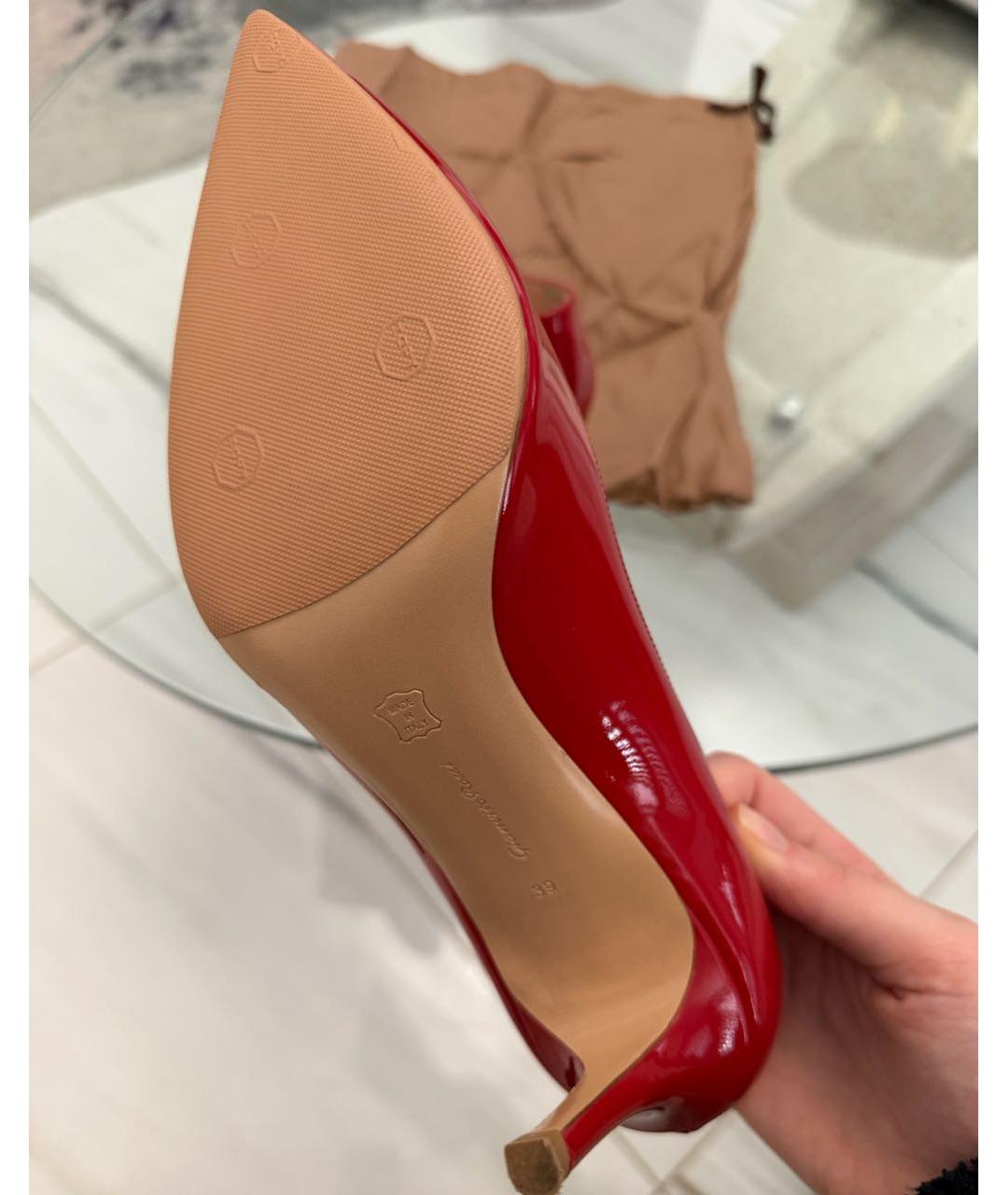 GIANVITO ROSSI Красные кожаные туфли, фото 7