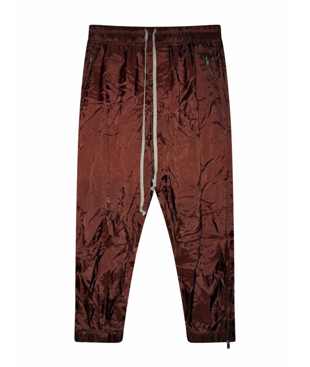 RICK OWENS Коричневые повседневные брюки, фото 1