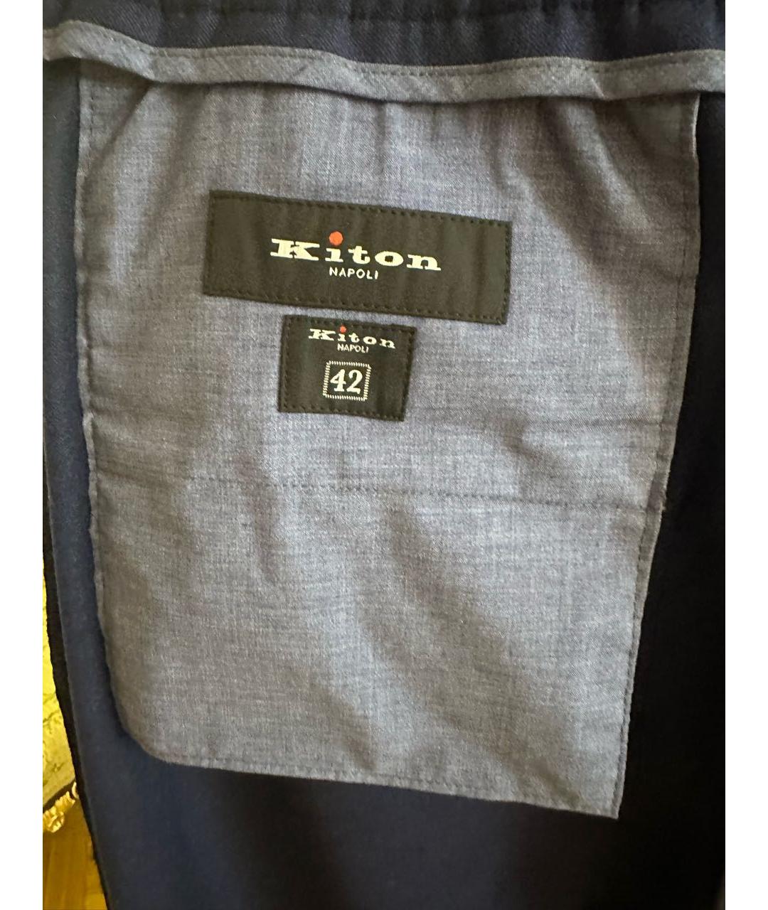 KITON Темно-синие хлопковые повседневные брюки, фото 5