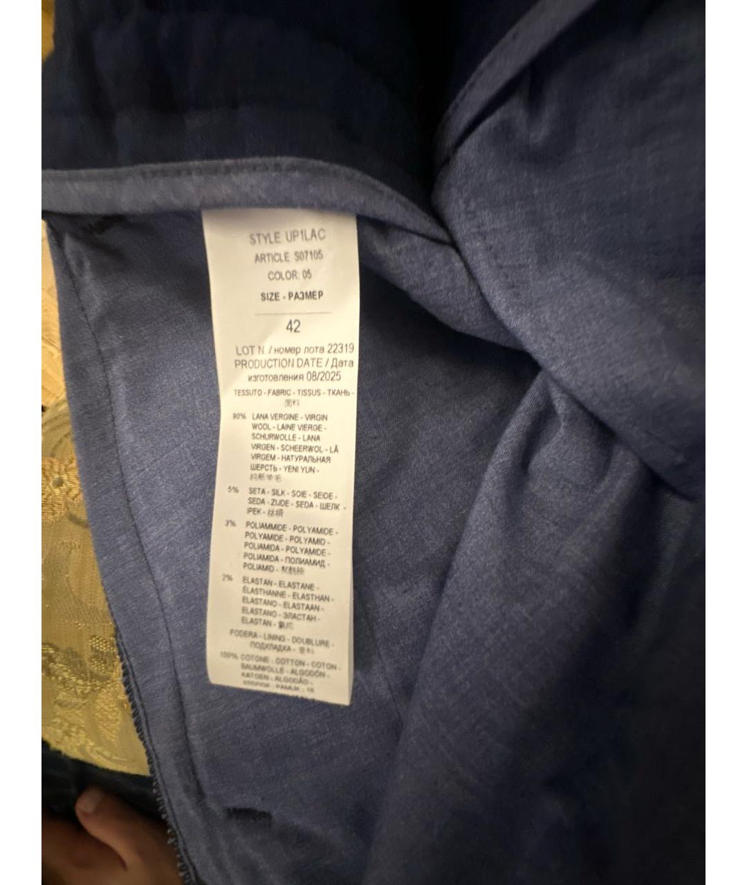 KITON Темно-синие хлопковые повседневные брюки, фото 6