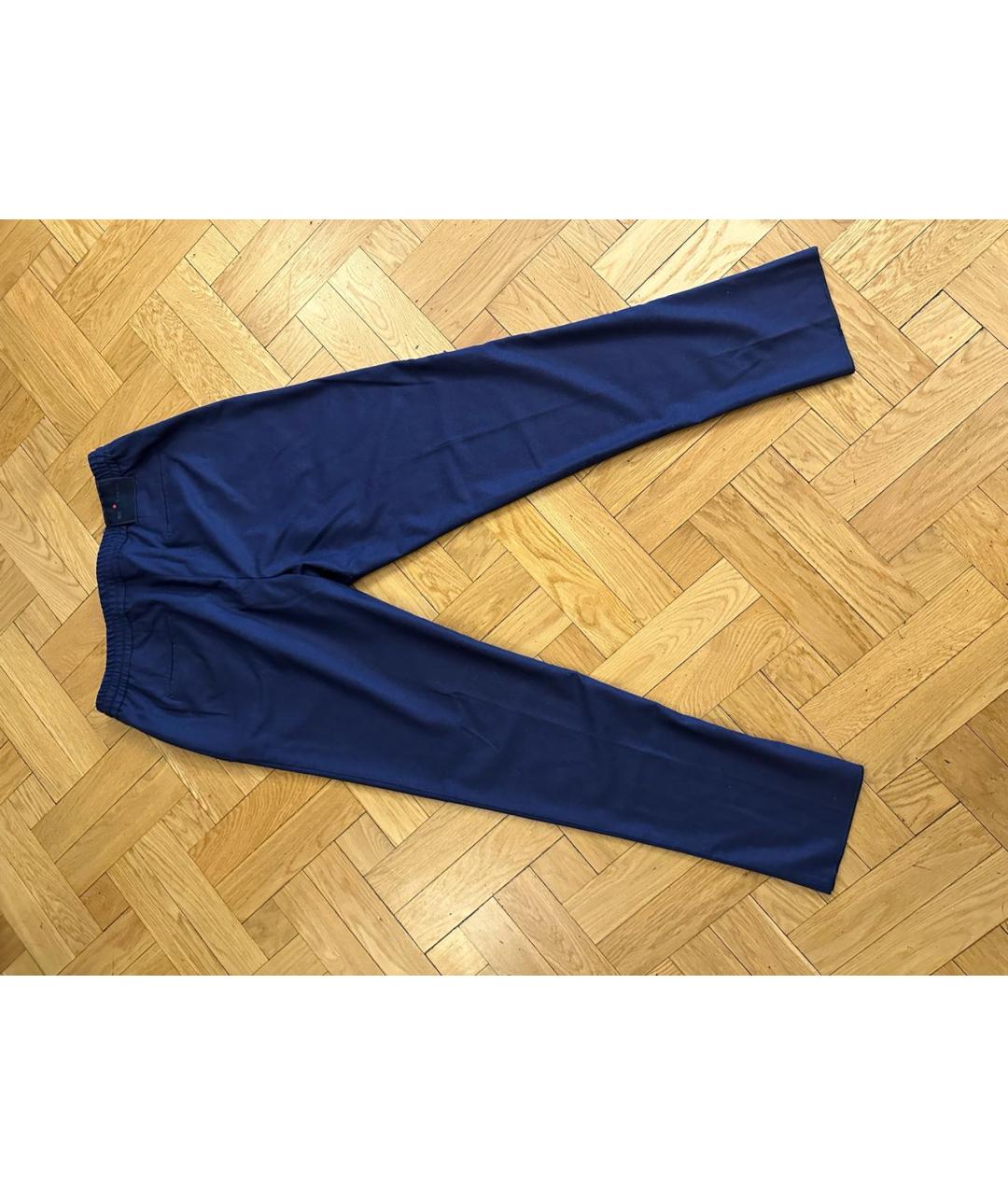 KITON Темно-синие хлопковые повседневные брюки, фото 2