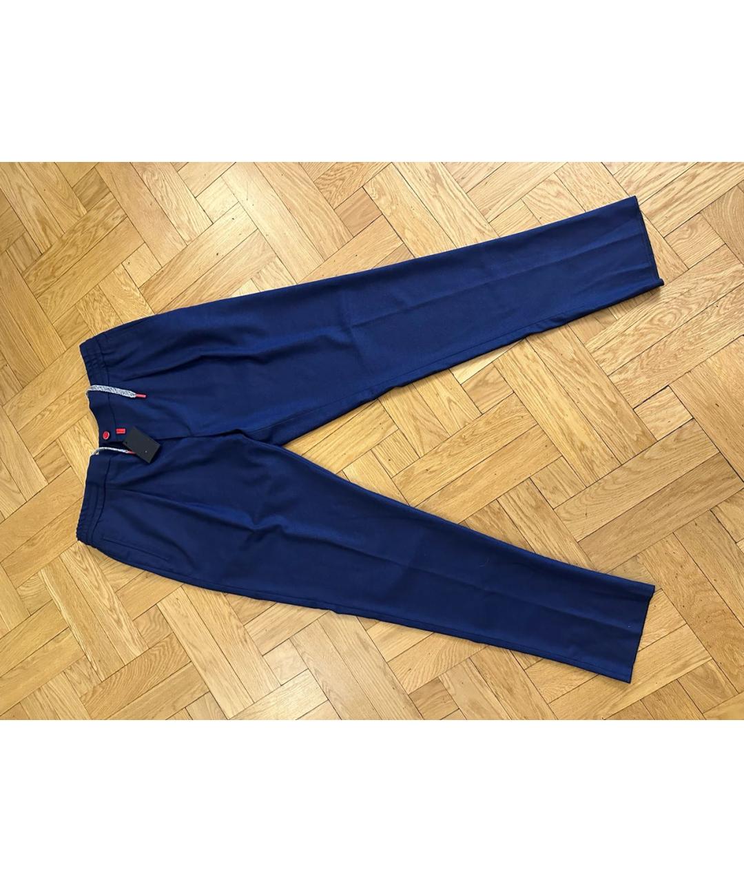 KITON Темно-синие хлопковые повседневные брюки, фото 7