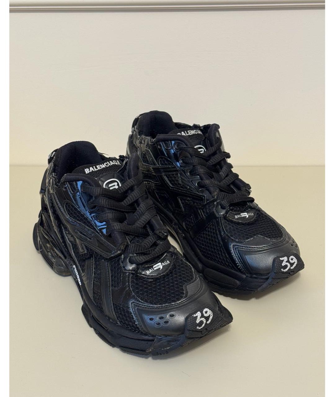 BALENCIAGA Черные текстильные кроссовки, фото 2