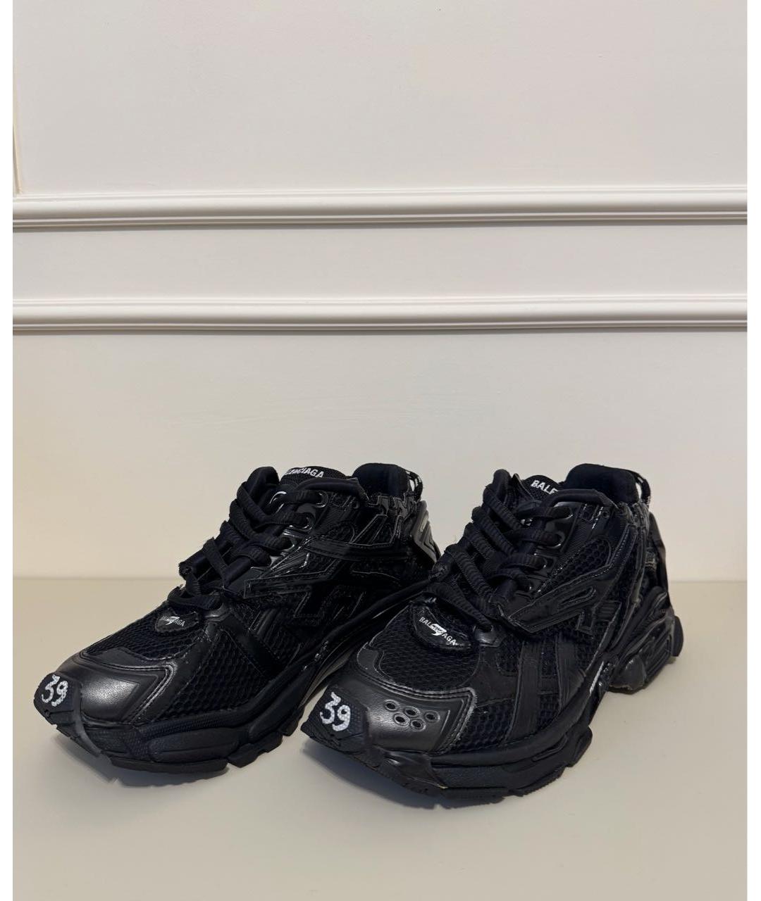 BALENCIAGA Черные текстильные кроссовки, фото 4