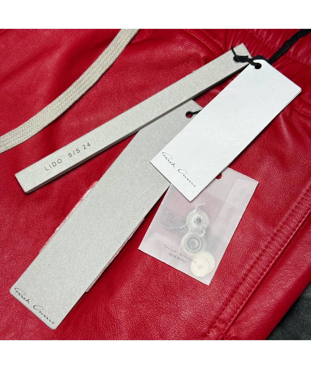 RICK OWENS Красные шорты, фото 5