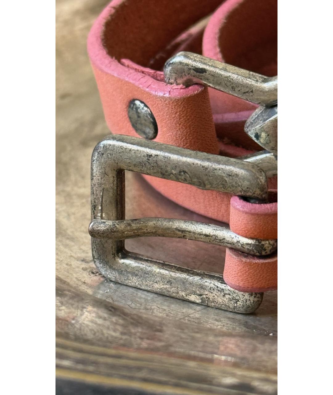 DIESEL Розовый кожаный ремень, фото 3