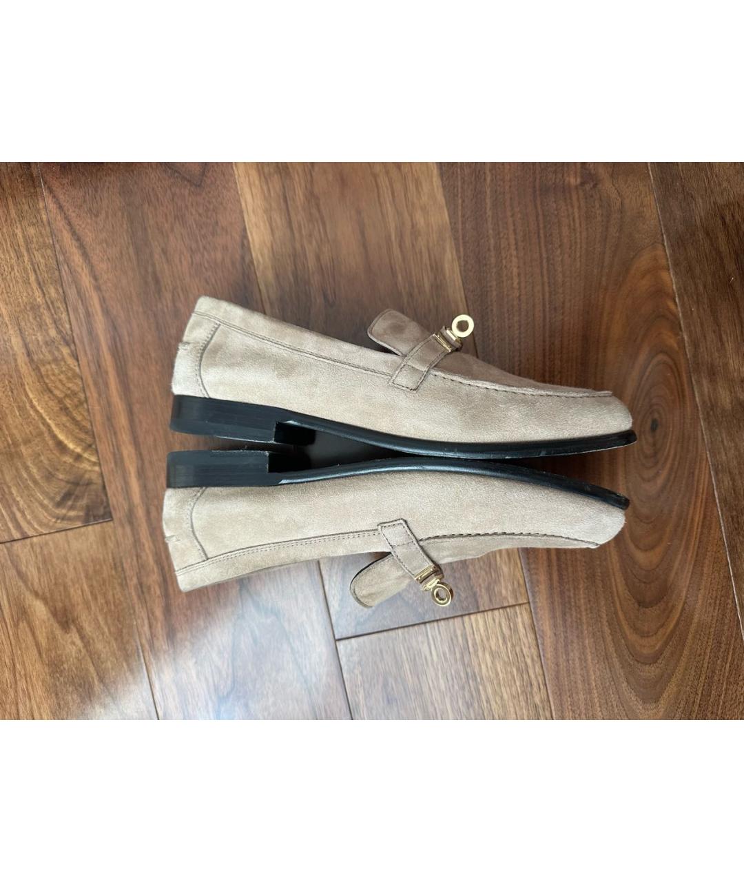 HERMES Розовые лоферы, фото 9