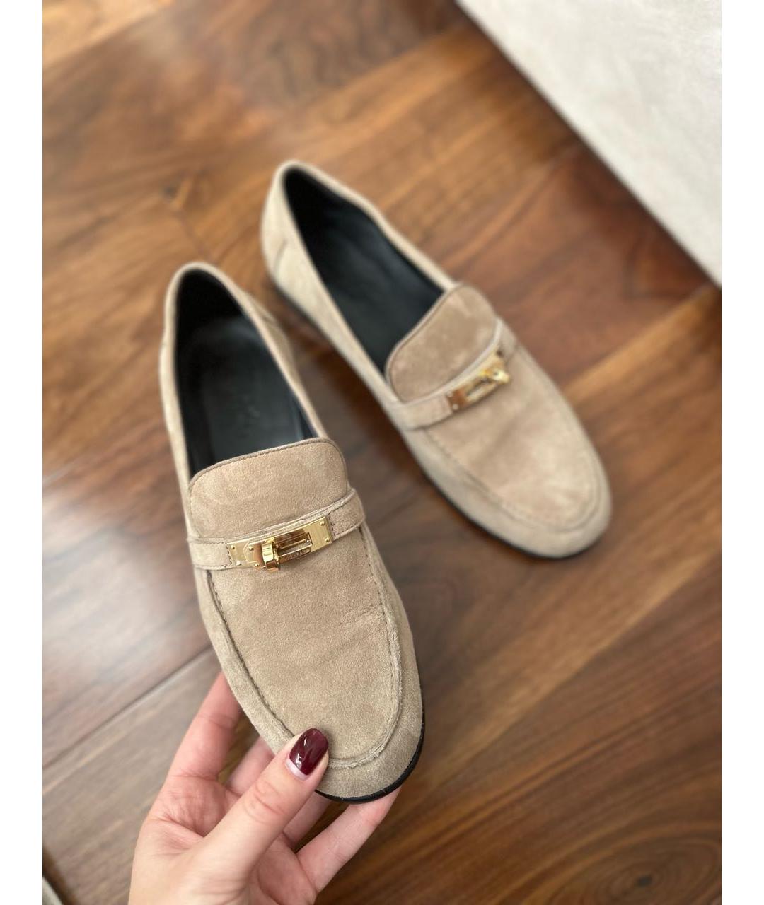 HERMES Розовые лоферы, фото 2