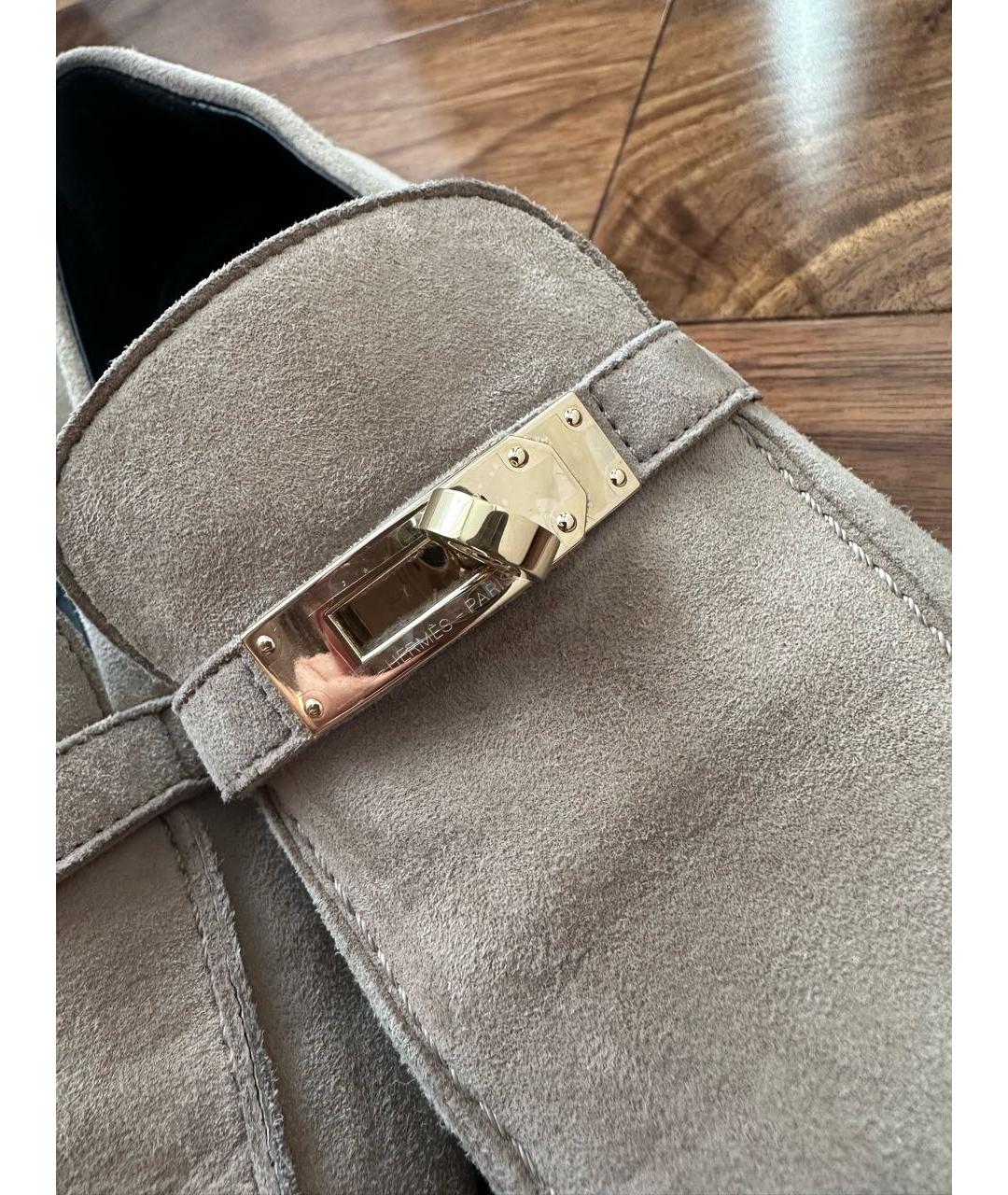 HERMES Розовые лоферы, фото 6