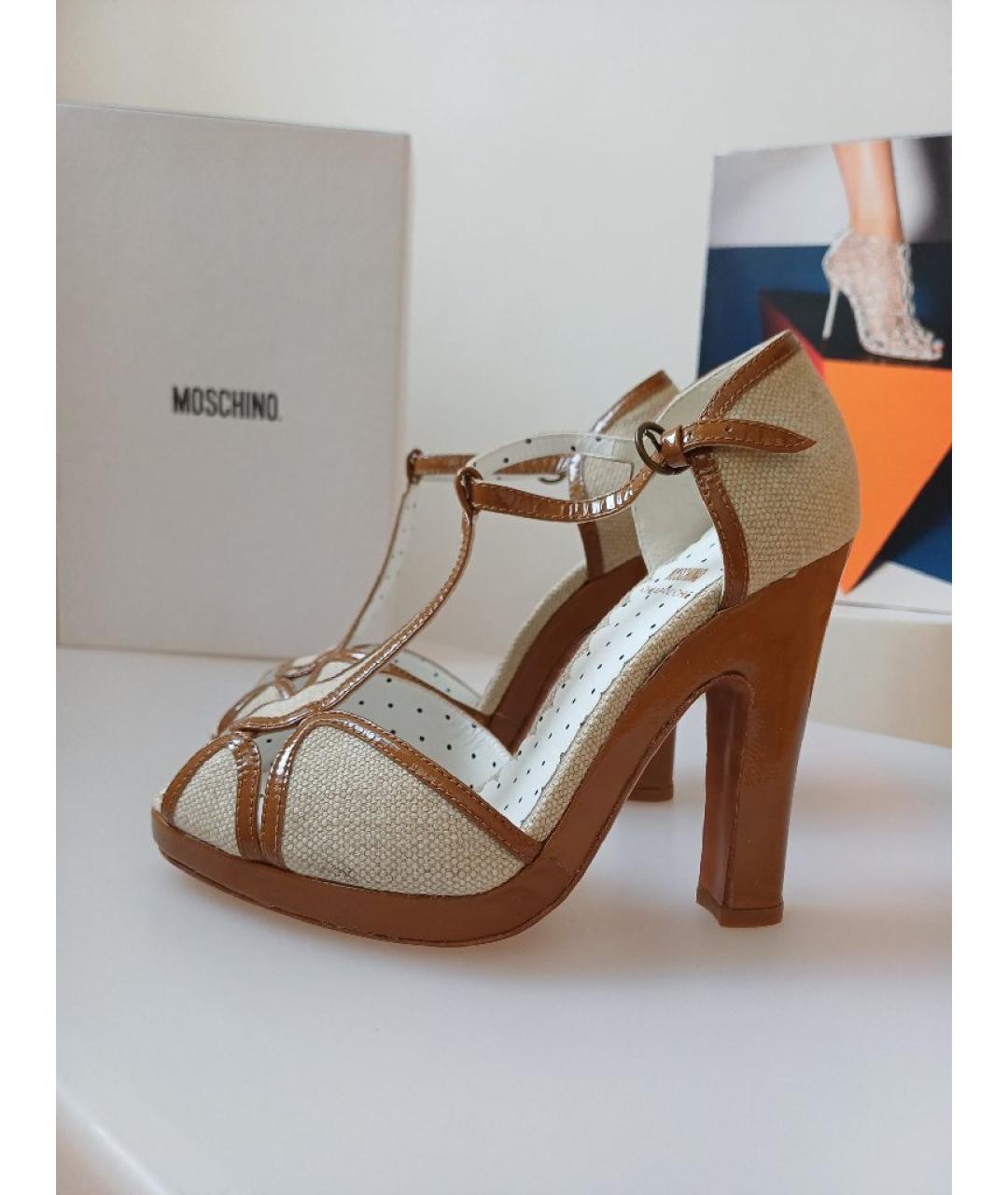 MOSCHINO Мульти кожаные туфли, фото 4