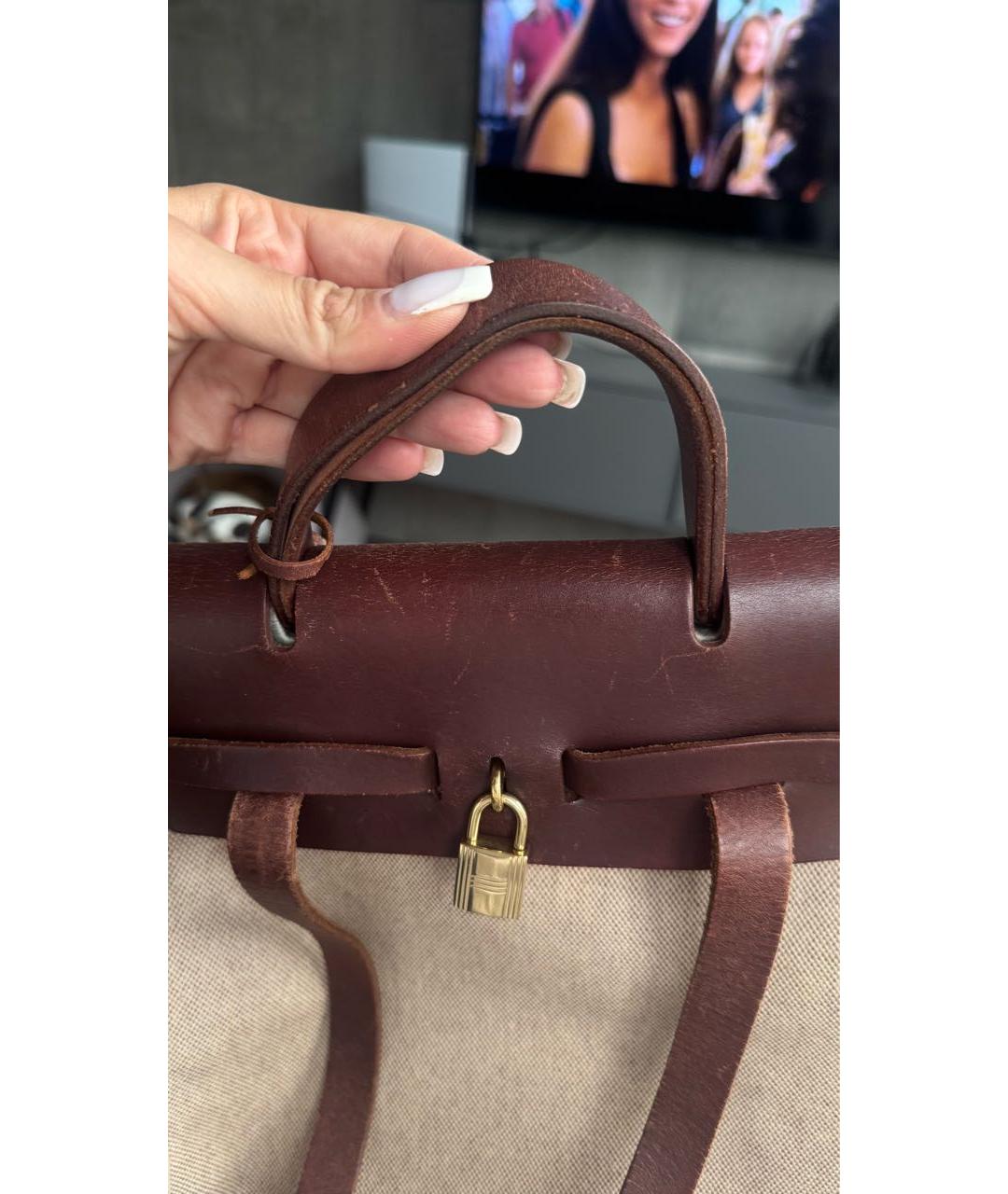 HERMES Белый рюкзак, фото 5