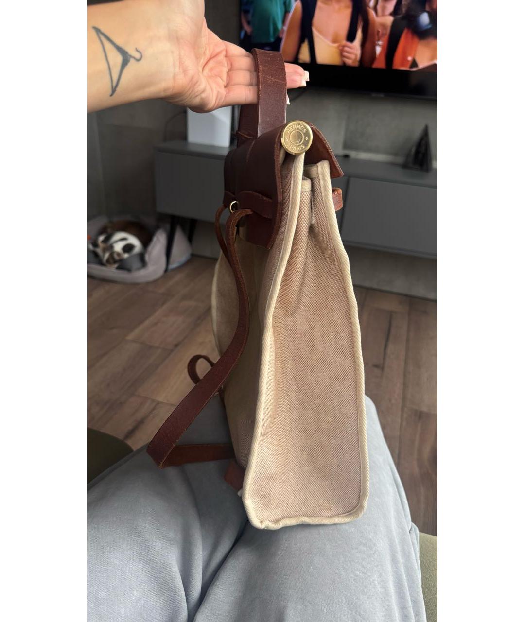 HERMES Белый рюкзак, фото 2