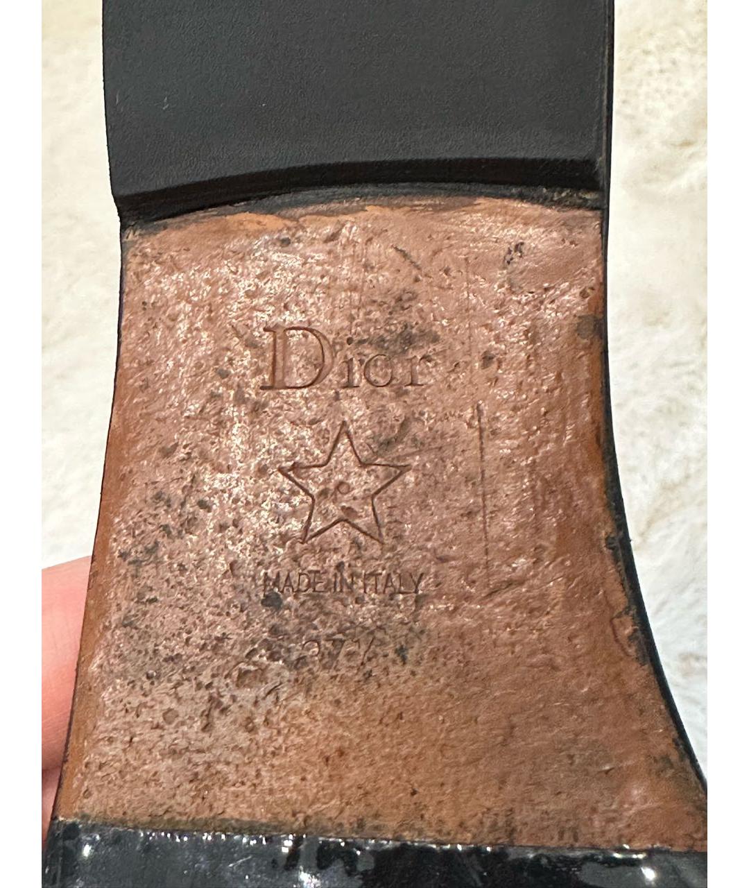 CHRISTIAN DIOR Темно-синие шлепанцы, фото 6