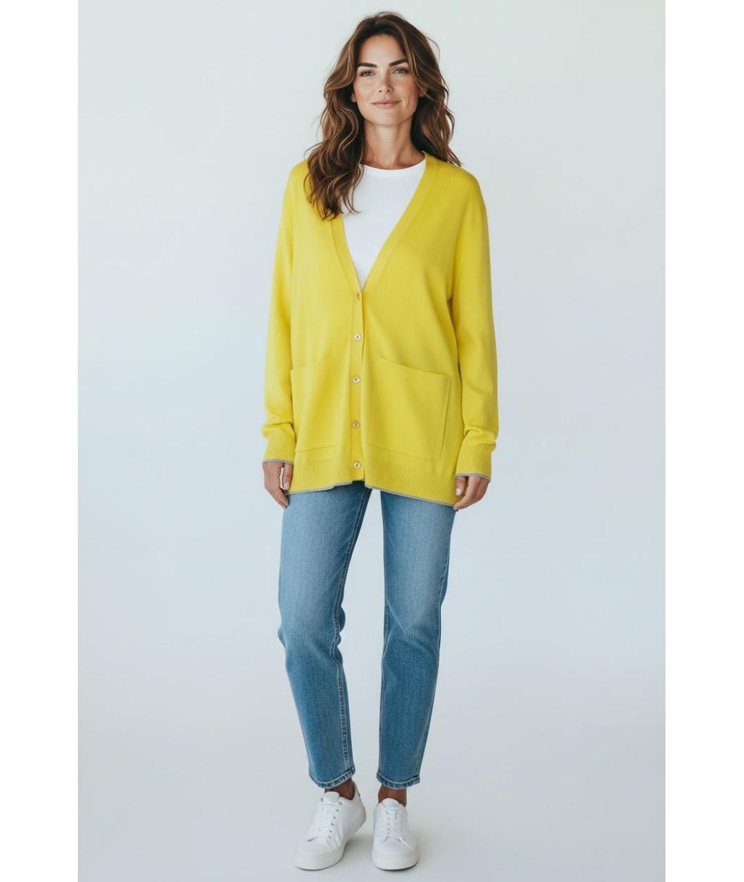 ESCADA Желтый вискозный кардиган, фото 3