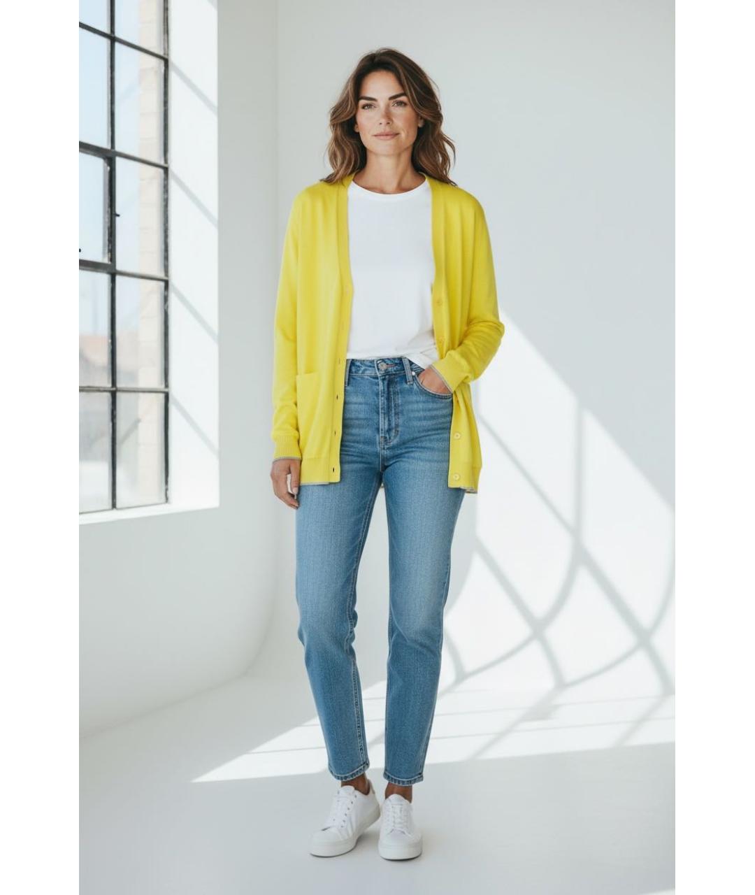 ESCADA Желтый вискозный кардиган, фото 7