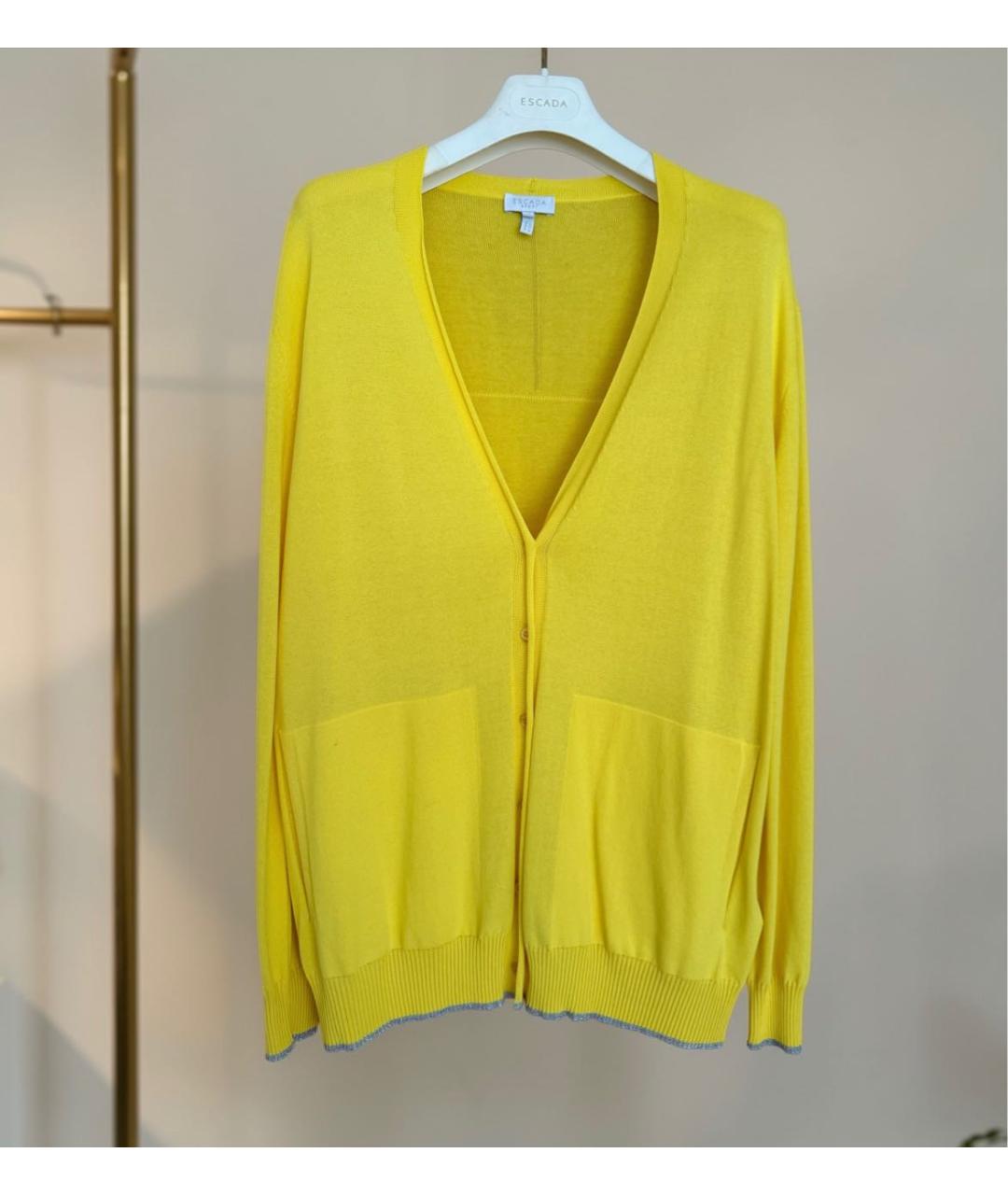 ESCADA Желтый вискозный кардиган, фото 8