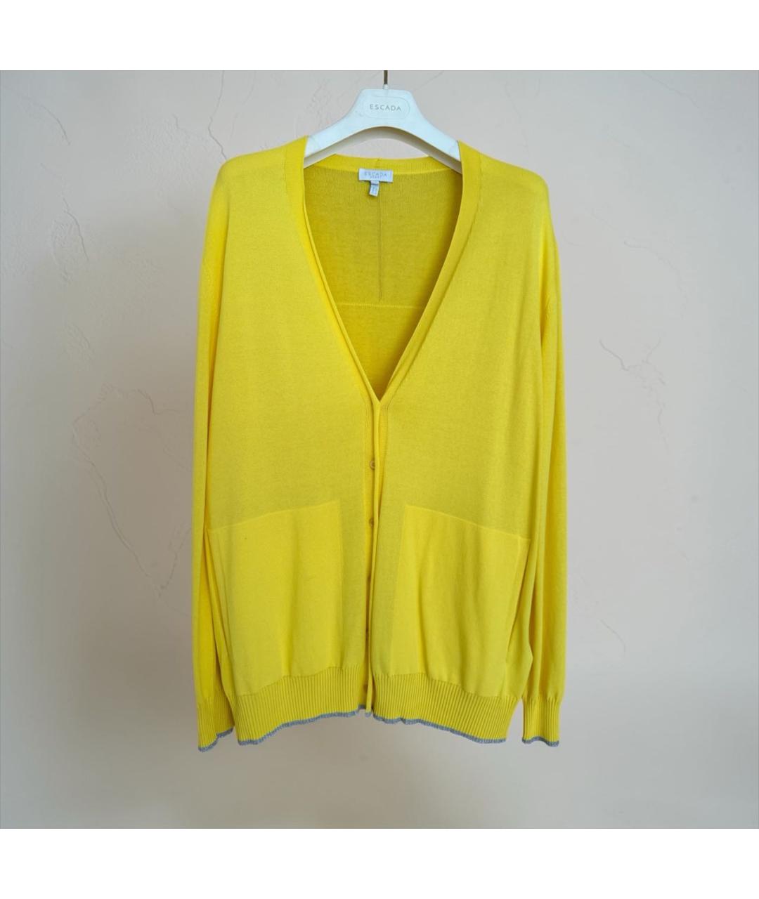 ESCADA Желтый вискозный кардиган, фото 9