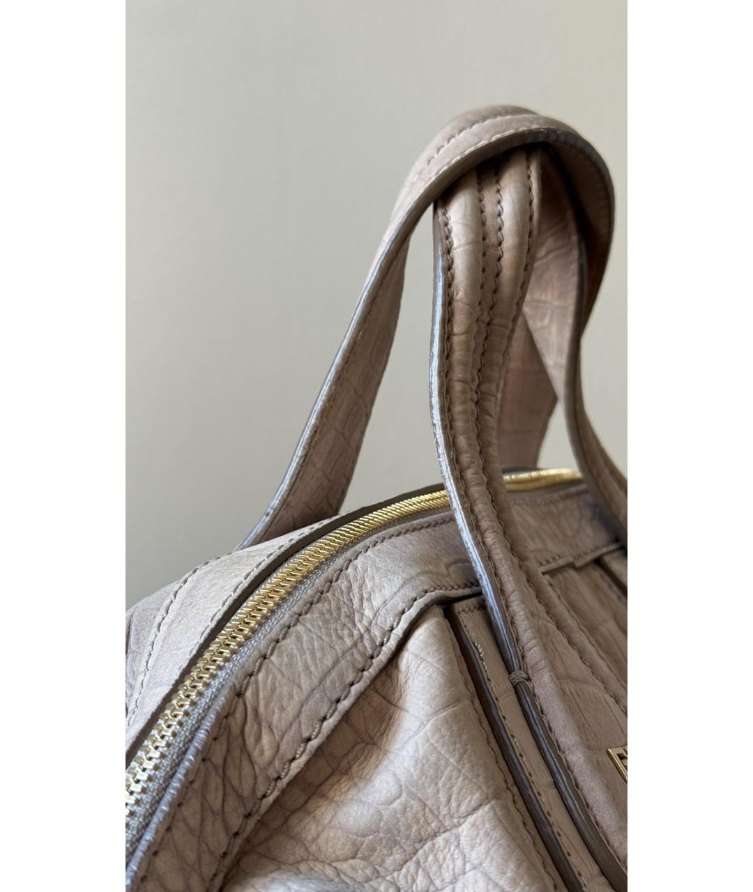 GIVENCHY Бежевая кожаная сумка тоут, фото 5