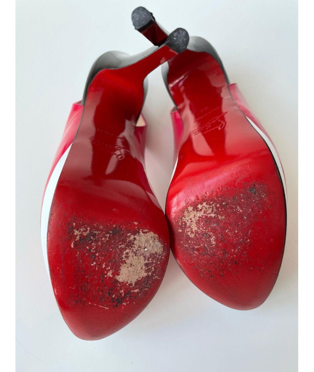 CHRISTIAN LOUBOUTIN Розовые босоножки из лакированной кожи, фото 6