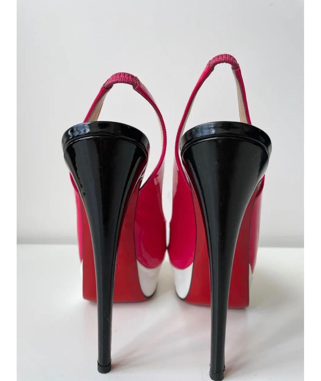 CHRISTIAN LOUBOUTIN Розовые босоножки из лакированной кожи, фото 2