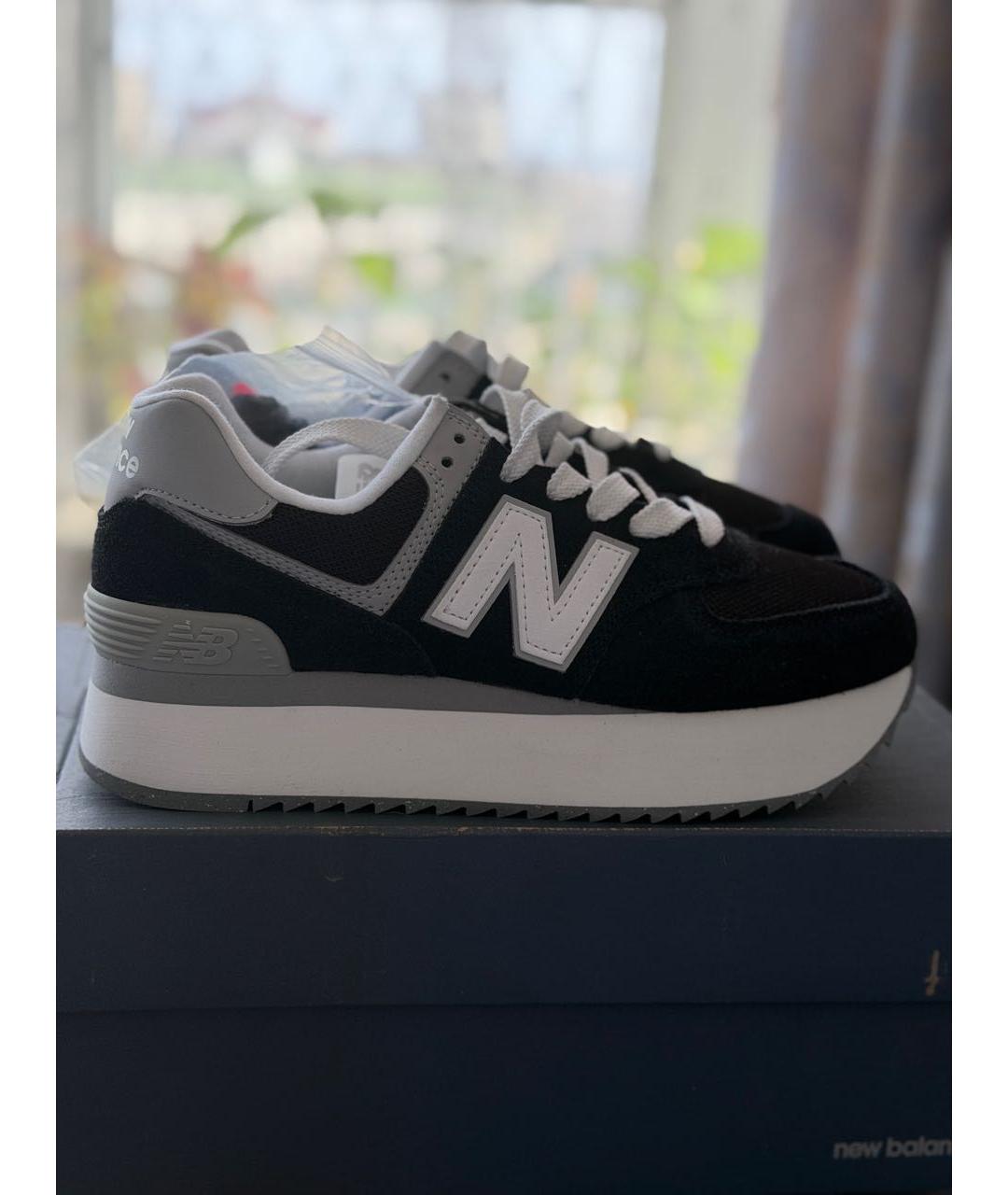 NEW BALANCE Черные замшевые кроссовки, фото 2