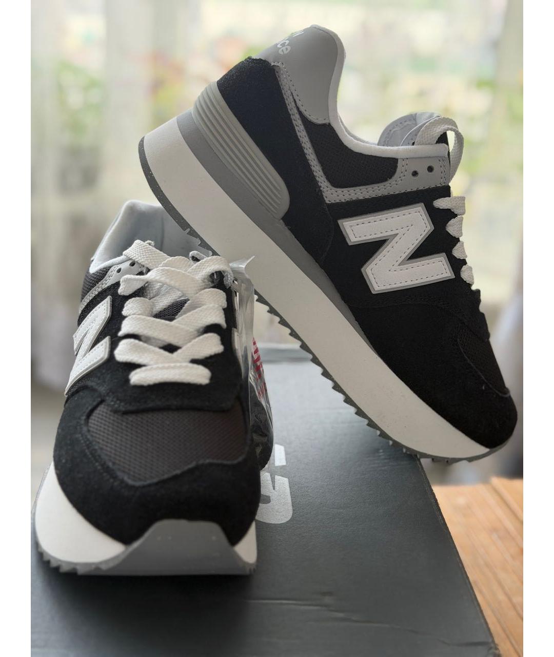 NEW BALANCE Черные замшевые кроссовки, фото 4