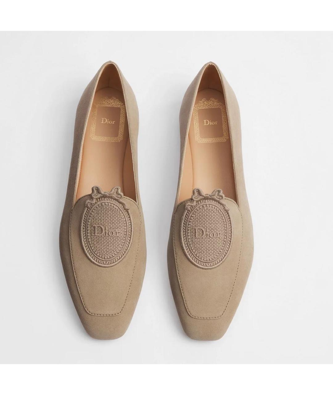 CHRISTIAN DIOR Бежевые лоферы, фото 3