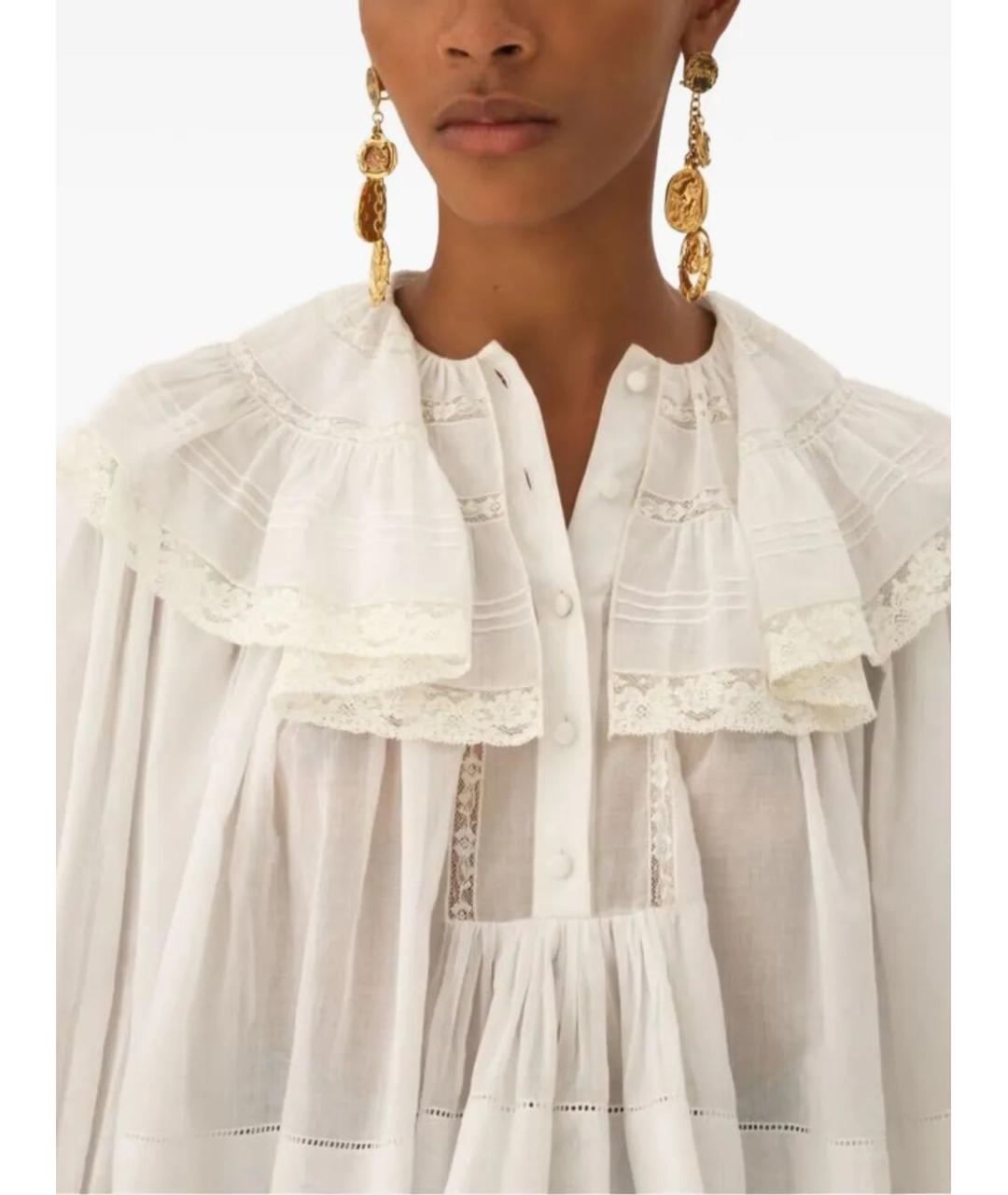 CHLOE Белая хлопковая блузы, фото 4