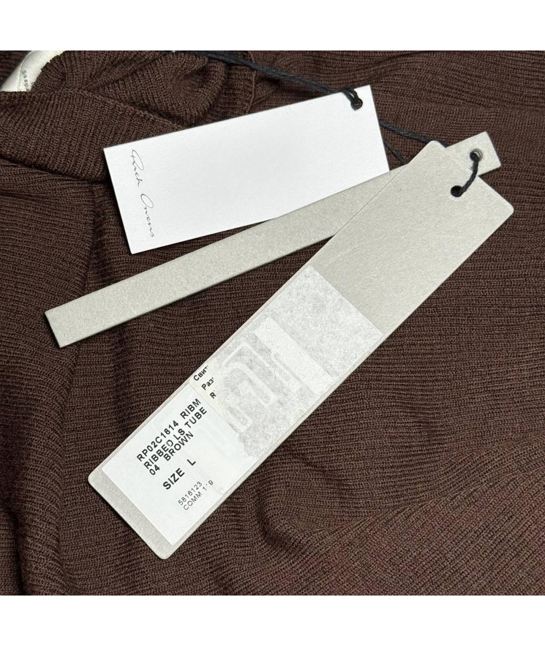 RICK OWENS Коричневая водолазка, фото 5