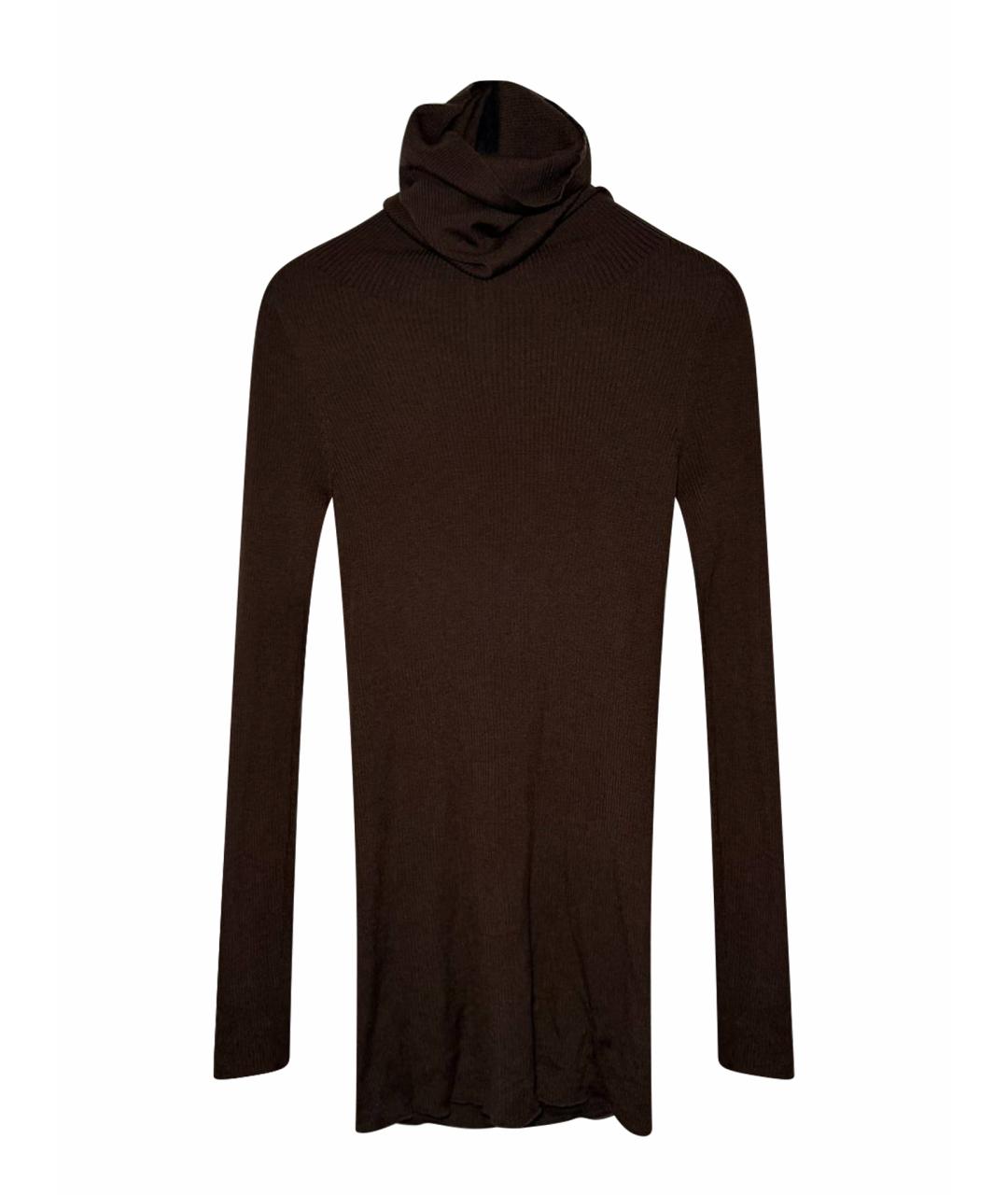 RICK OWENS Коричневая водолазка, фото 1