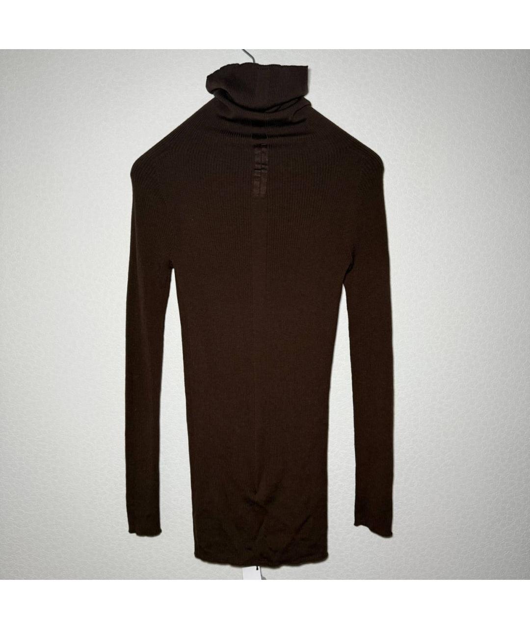 RICK OWENS Коричневая водолазка, фото 3