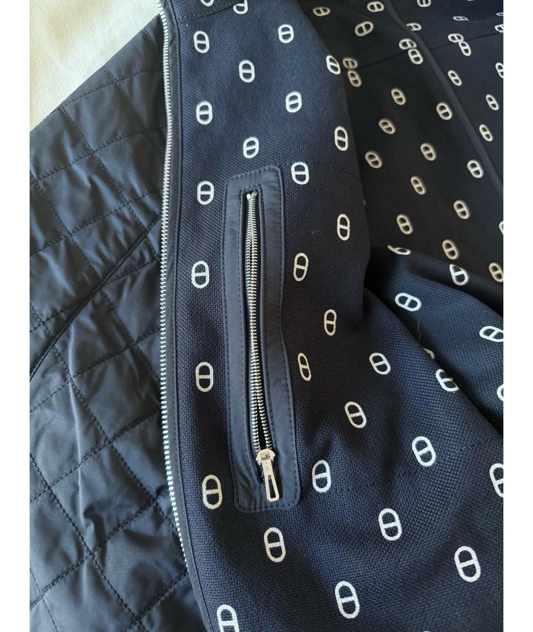 HERMES Темно-синяя полиэстеровая куртка, фото 8