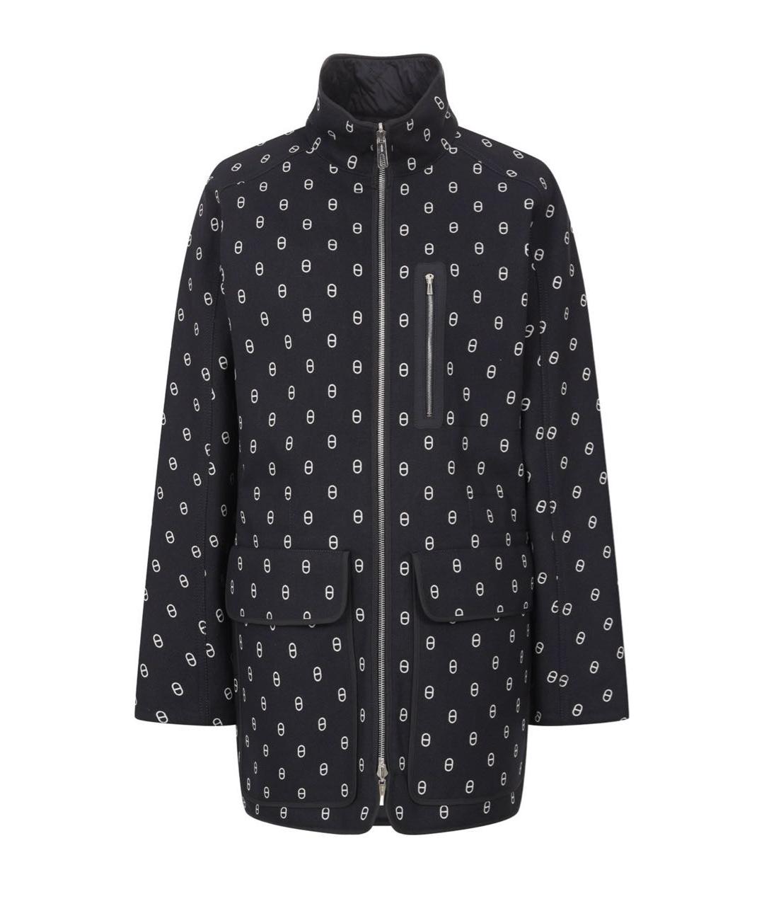 HERMES Темно-синяя полиэстеровая куртка, фото 2