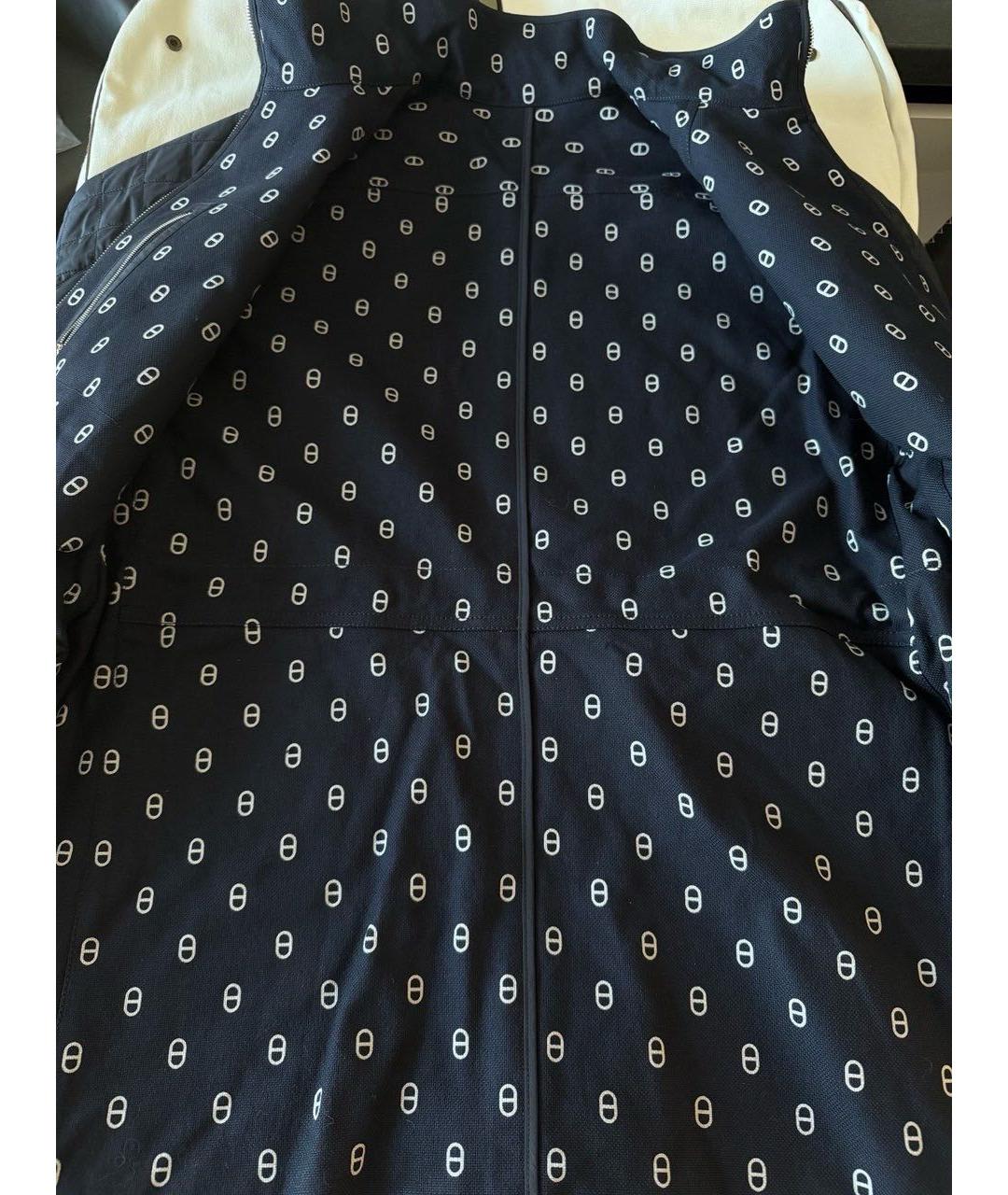 HERMES Темно-синяя полиэстеровая куртка, фото 7