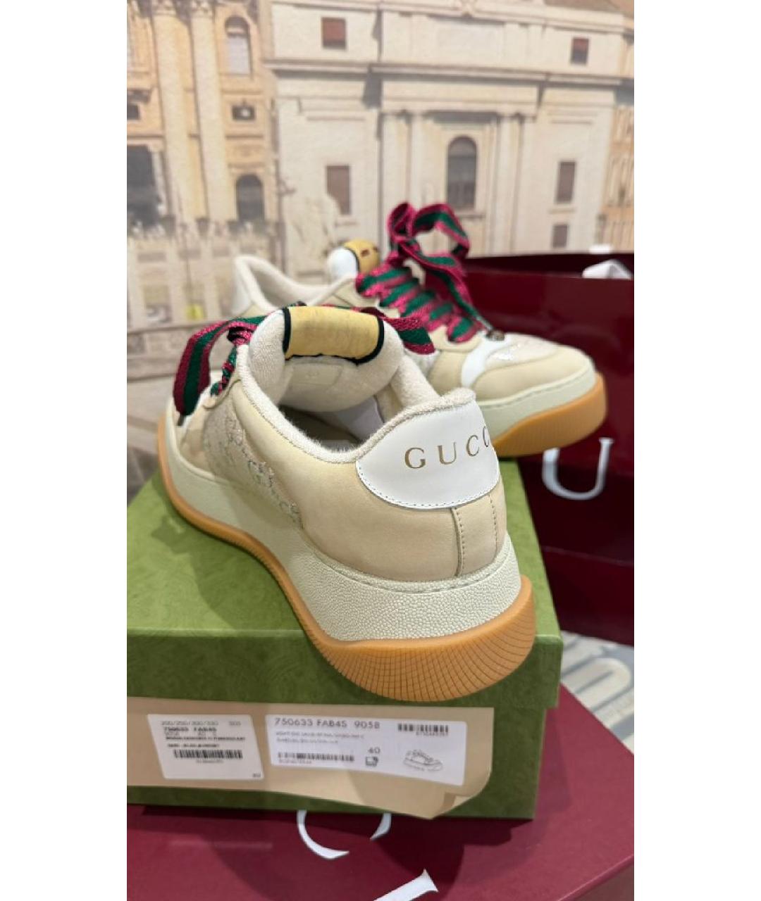 GUCCI Мульти замшевые кеды, фото 4