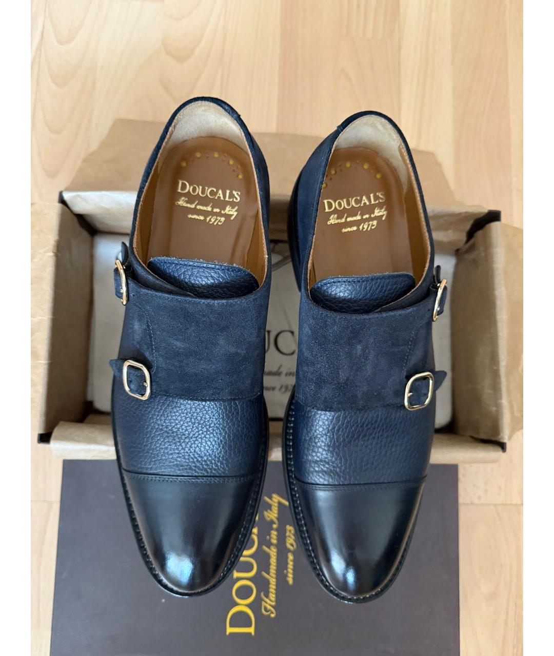 DOUCAL'S Синие замшевые низкие ботинки, фото 4