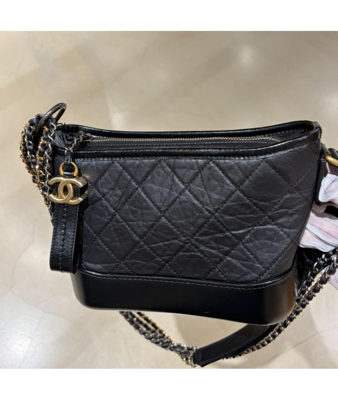 CHANEL Черная кожаная сумка через плечо, фото 4