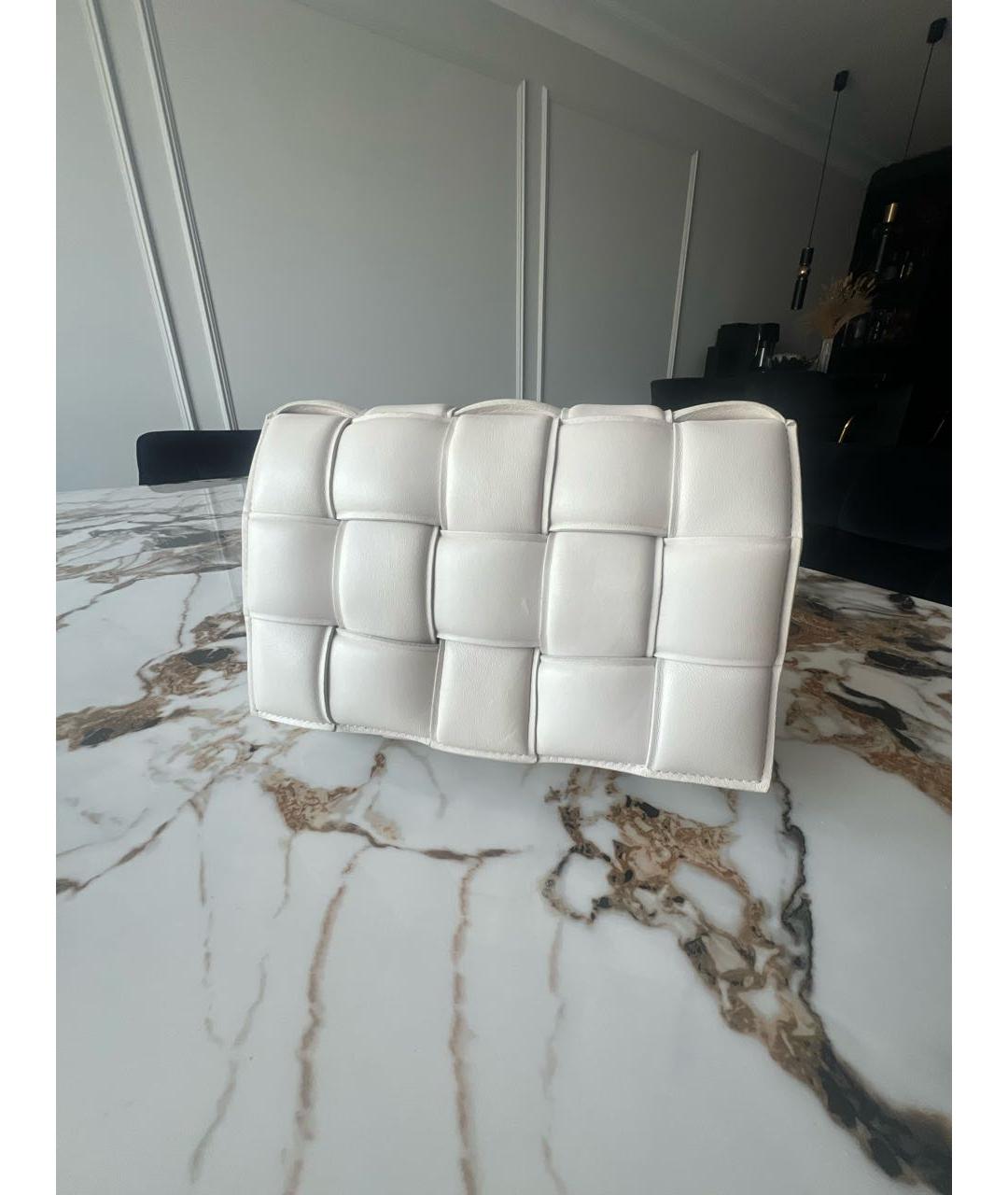 BOTTEGA VENETA Белая кожаная сумка тоут, фото 2