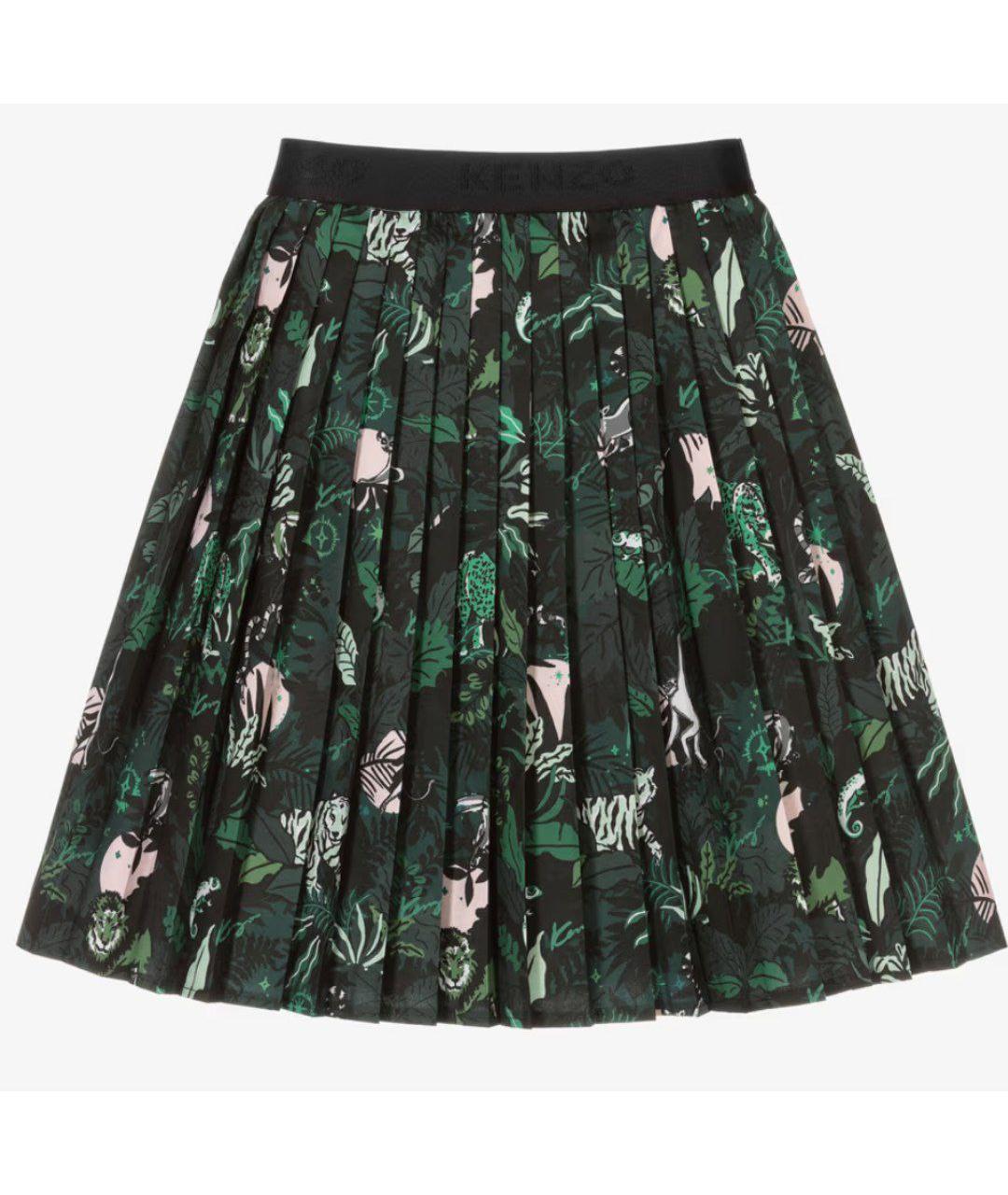 KENZO Зеленая хлопковая юбка, фото 3