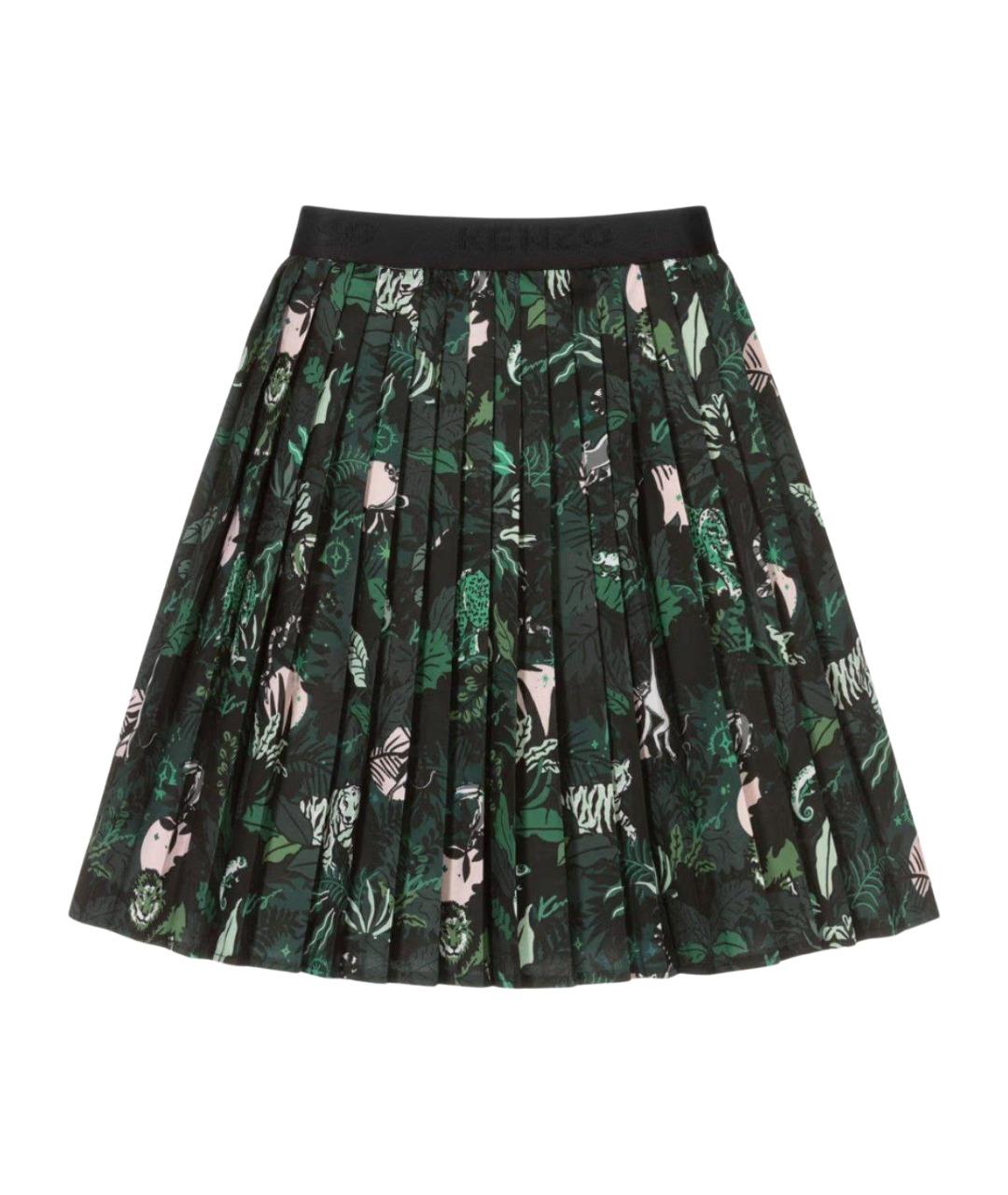 KENZO Зеленая хлопковая юбка, фото 1